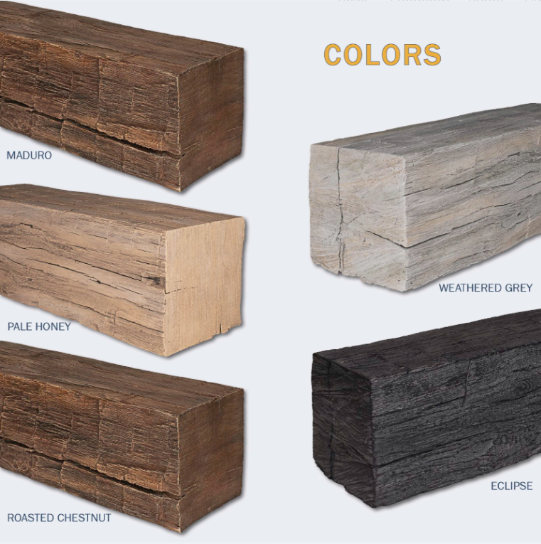 Lexington Hearth 2 Feet Extension for Flat Sawn Beam Non-Combustible Mantel Shelves