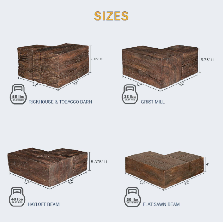 Lexington Hearth Corner Mantel for Grist Mill Non-Combustible Mantel Shelves