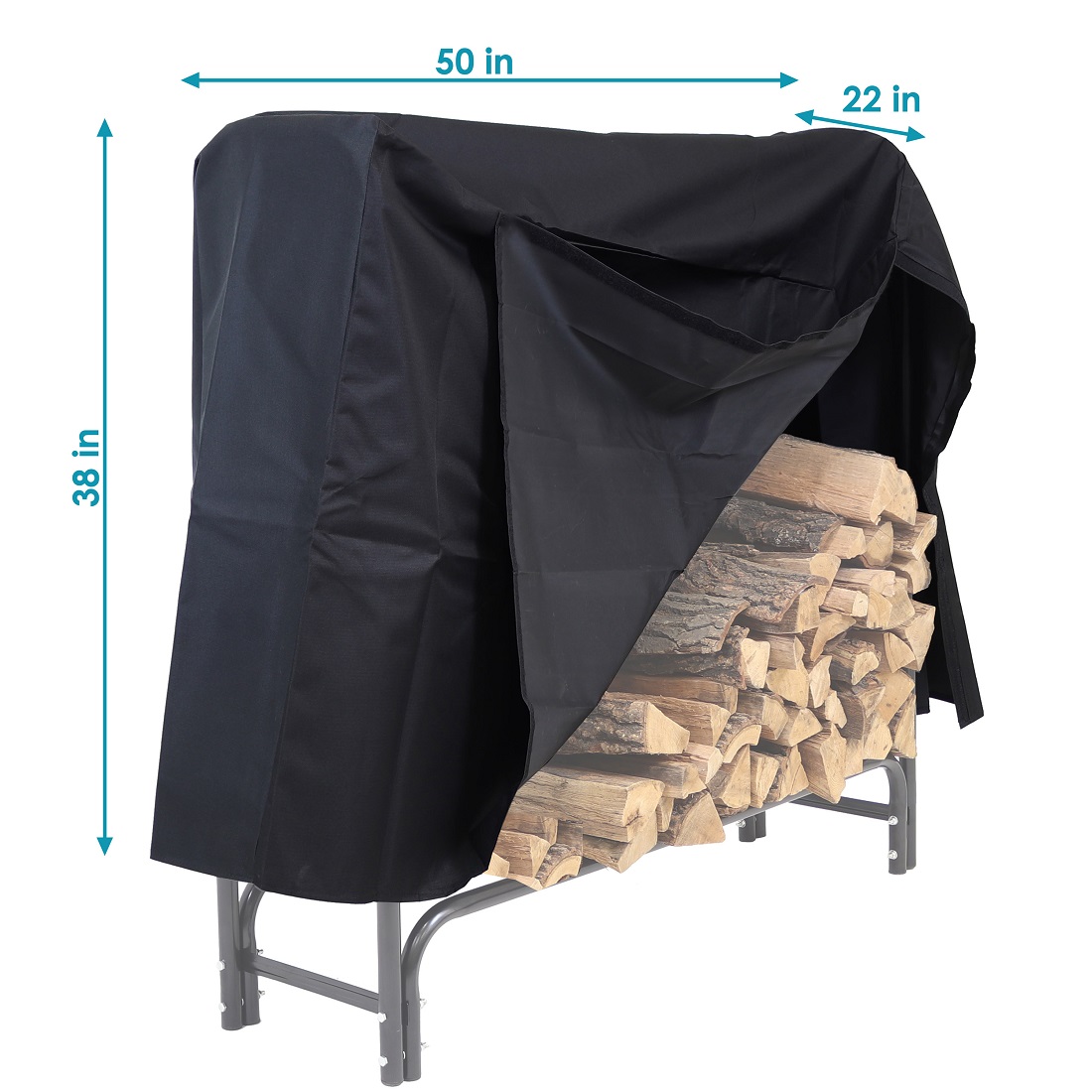SunnyDaze 4 Foot Weather-Resistant PVC Firewood Log Rack Cover