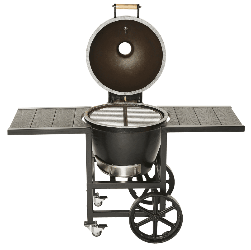 Goldens Cast Iron 20 1/2" Cooker with Full Cart and Trex Composite Shelving