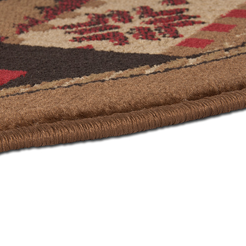 Goods of the Woods Bear Pattern Half-Round Fireproof Hearth Rug