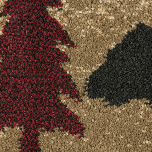 Goods of the Woods Bear Pattern Half-Round Fireproof Hearth Rug