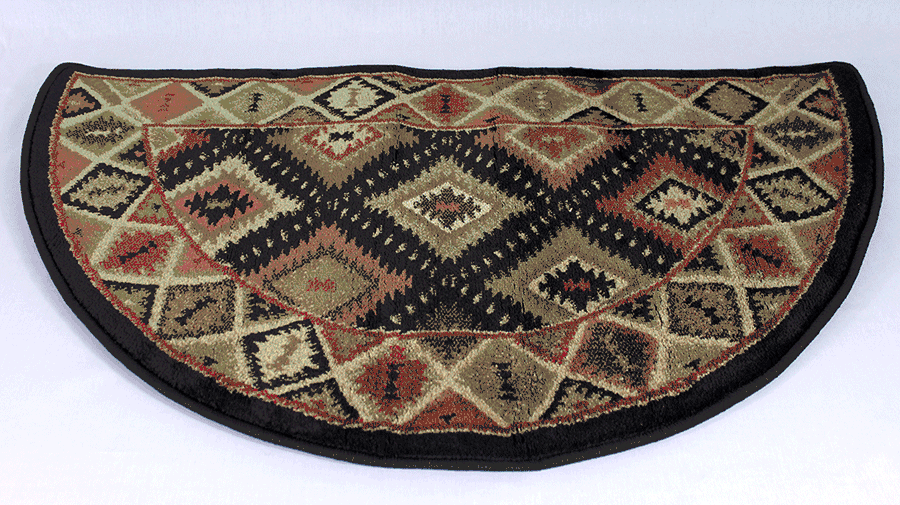 Goods of the Woods Southwest Pattern Half Round Olefin Hearth Rug