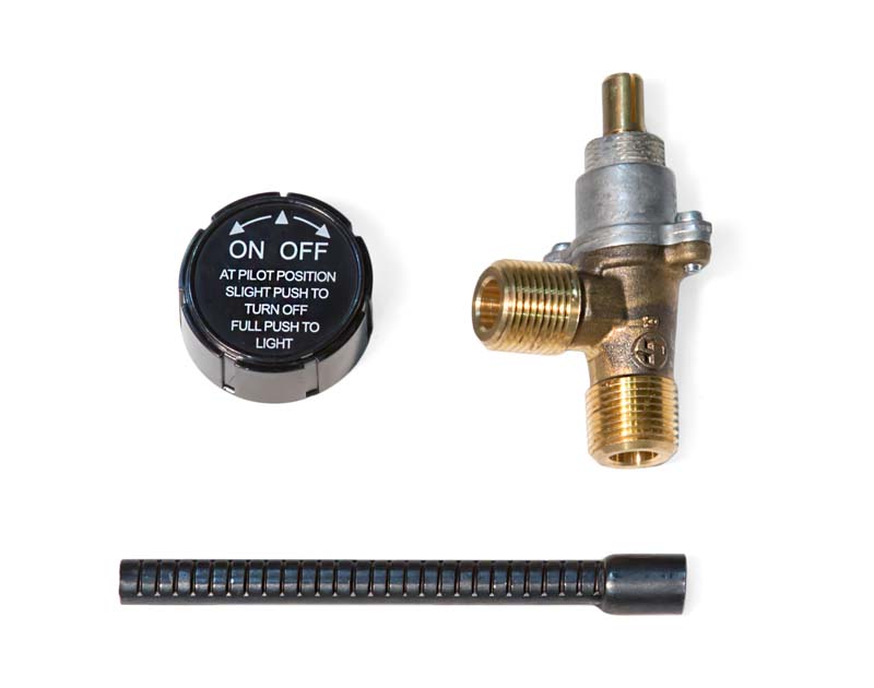 Grand Canyon 18" Arizona Juniper See-Through Vented Propane Gas Logs Set and Stainless Steel Two Burner with High Capacity Manual Valve