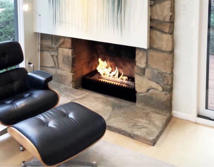 Bio Flame 38 Inch Ethanol Fireplace Burner and Grate Kit