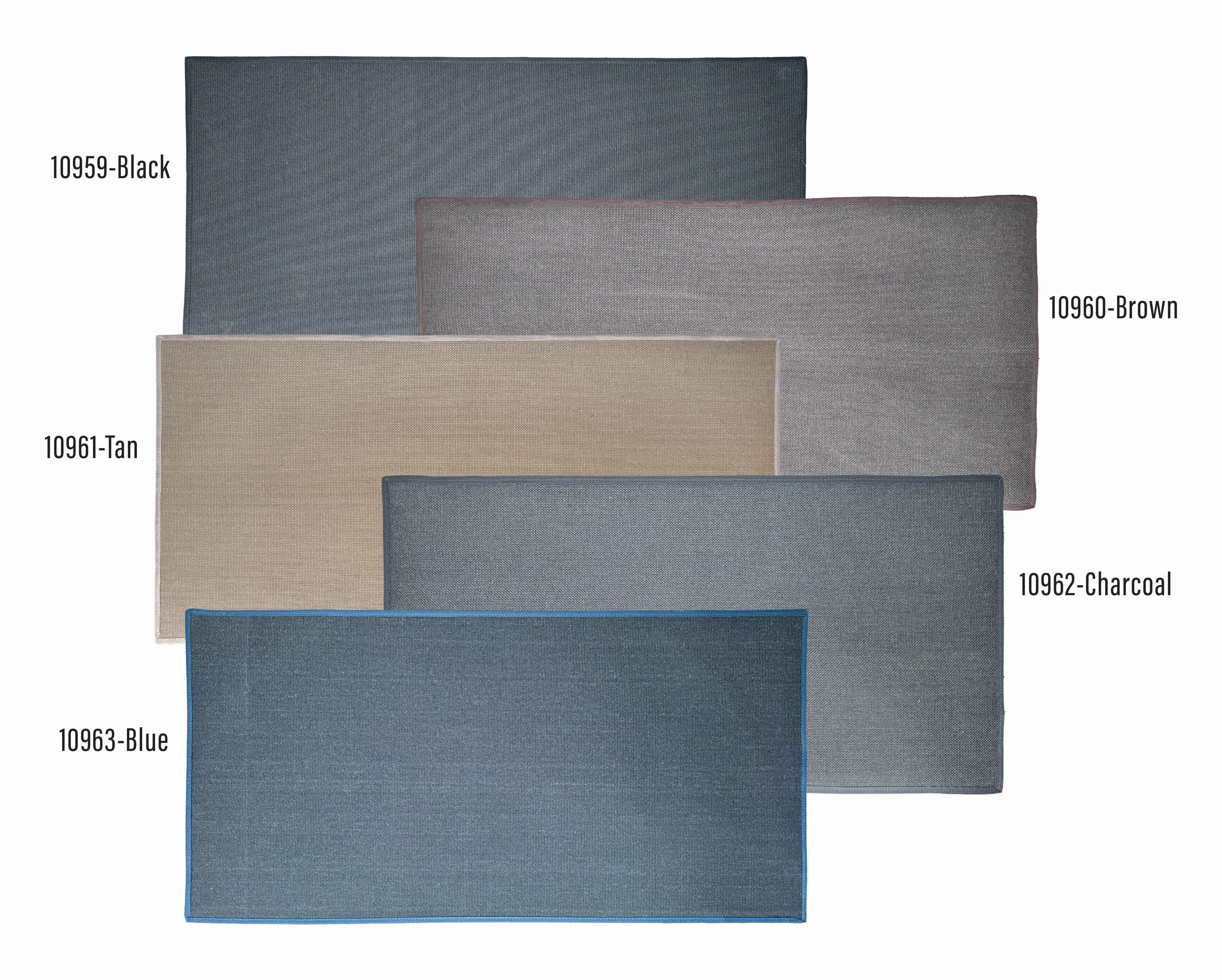 Goods of the Woods 2 x 4 Foot Black Fiberglass Face Guardian Rectangular Hearth Rug