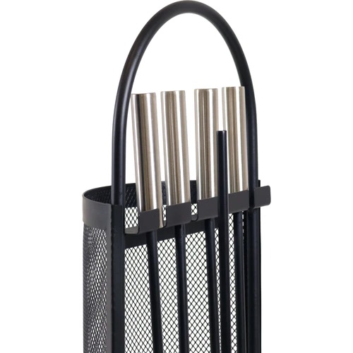 SunnyDaze 9 Inch Mesh Shroud and Four-Piece Fireplace Tool Set
