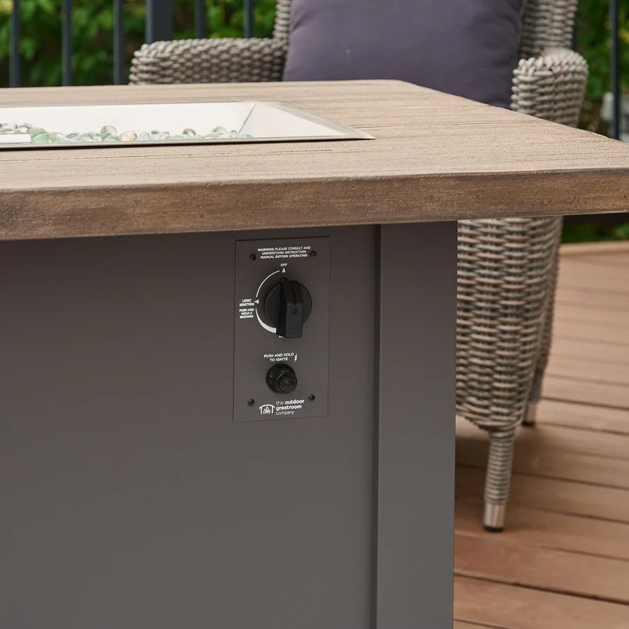 Outdoor Greatroom Company 44 Inch Havenwood Rectangular Gas Fire Table - Manual