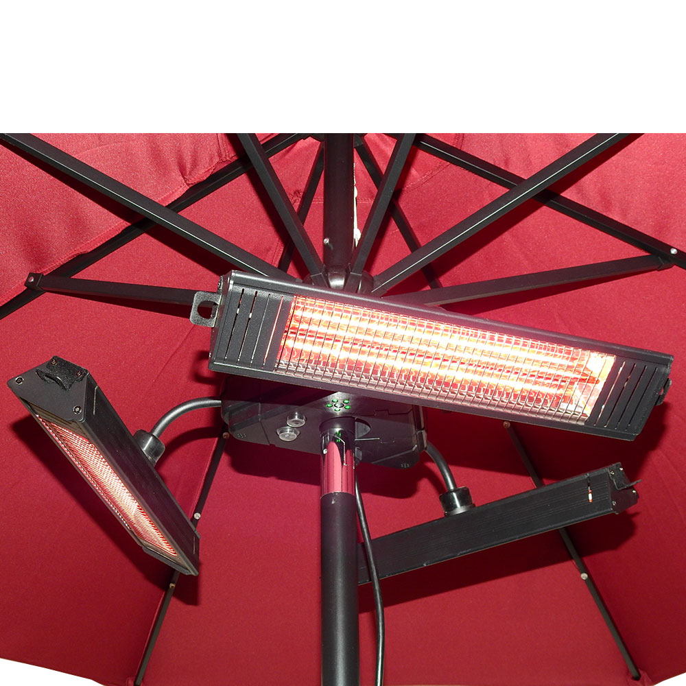 AZ Patio Heaters Infrared Electric Umbrella Heater with Remote Control