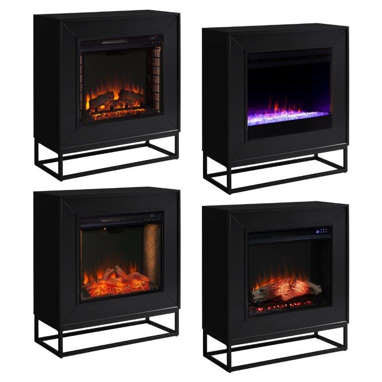 SEI 33 Inch Frescan Contemporary Electric Fireplace with Open Base