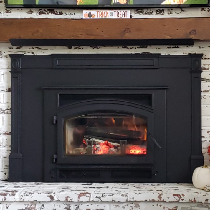 HomeSaver 47 Inch Mantel Heat Shield with Angled Lip