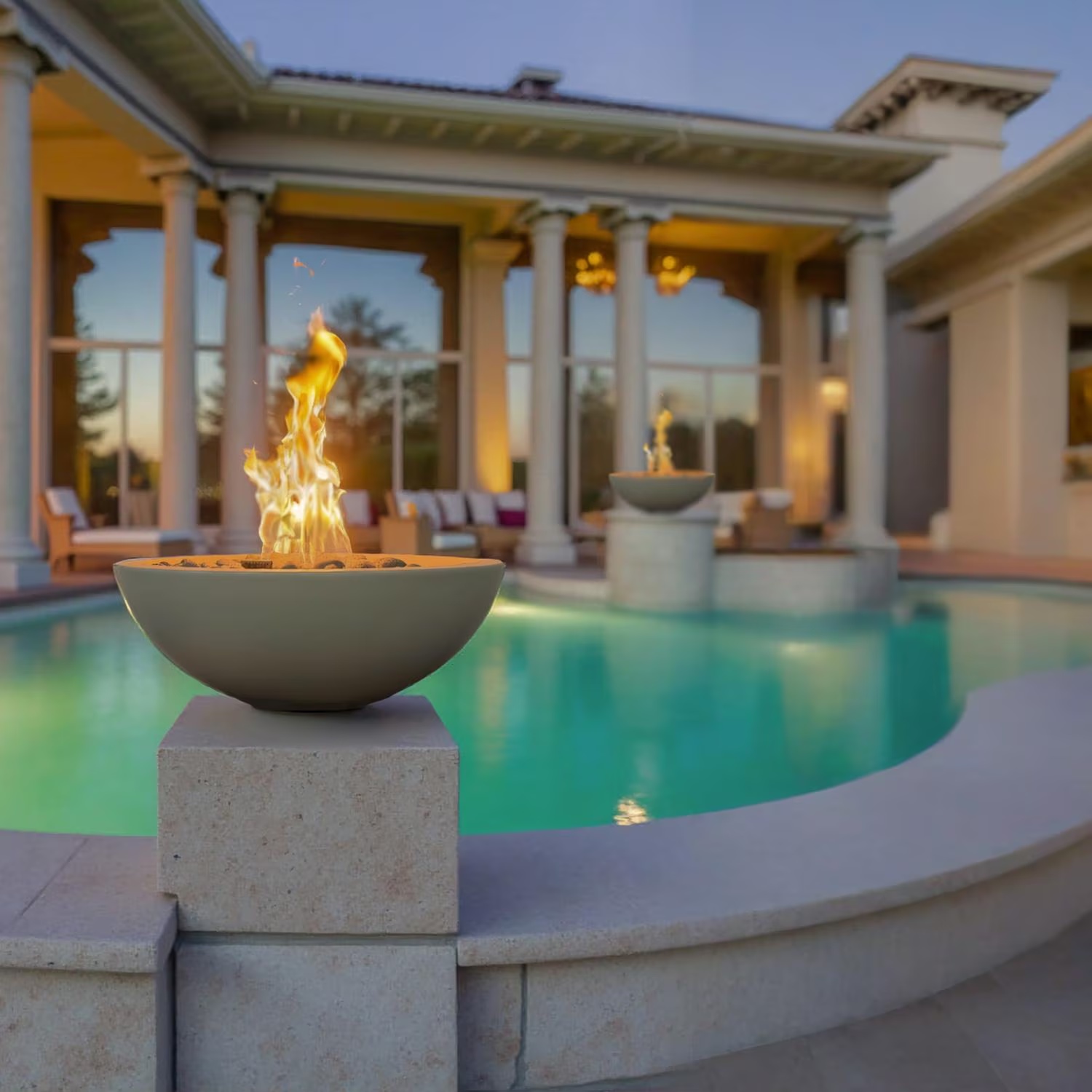 Warming Trends 32 Inch Aura GFRC Gas Fire Bowl