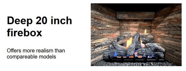 Empire Corner Mantel and Tahoe Premium 36 Inch Direct Vent Fireplace - Intermittent Pilot