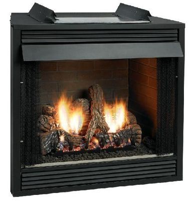 Empire Breckenridge 36 Inch Deluxe Corner Vent Free Gas Fireplace Firebox