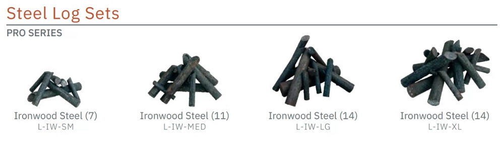 TrueFlame Pro Series Ironwood Steel Fire Pit Log Set