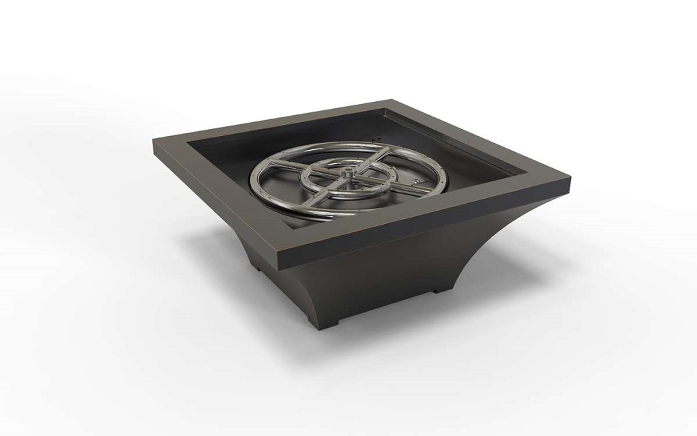 TrueFlame Lavelle Stainless Steel Square Fire Bowl