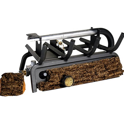 Real Fyre 16 Inch Valley Oak Logs with G8E Vent Free Gas Burner and Remote - Millivolt - Reduced BTU