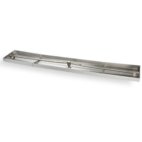 HPC 60 Inch Ready-To-Finish Rectangular Fire Pit with Torpedo Interlink Trough Burner