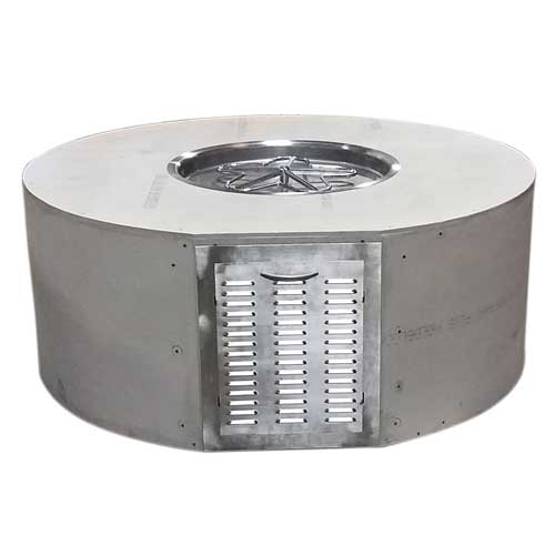 HPC 60 Inch Small Tank Ready-To-Finish Round Fire Pit with Torpedo Penta Burner