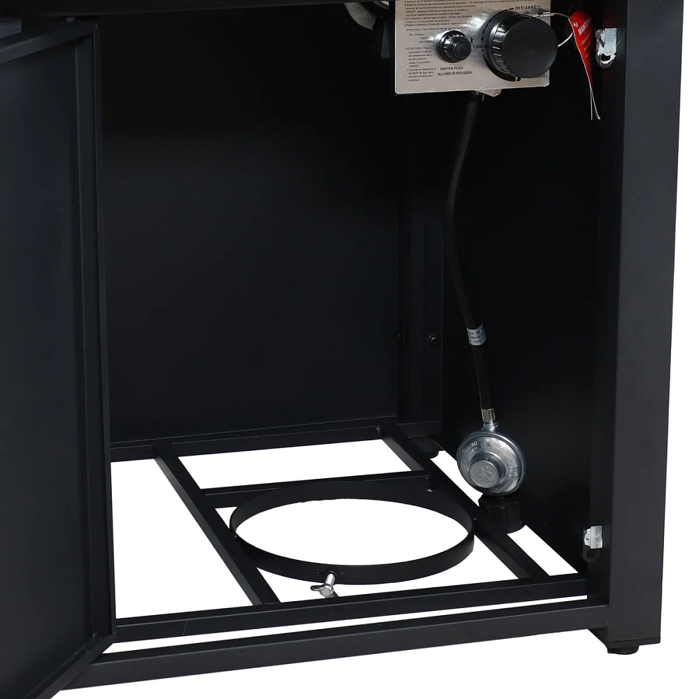 Sunnydaze 30 Inch Square Propane Fire Pit Table - Manual Ignition