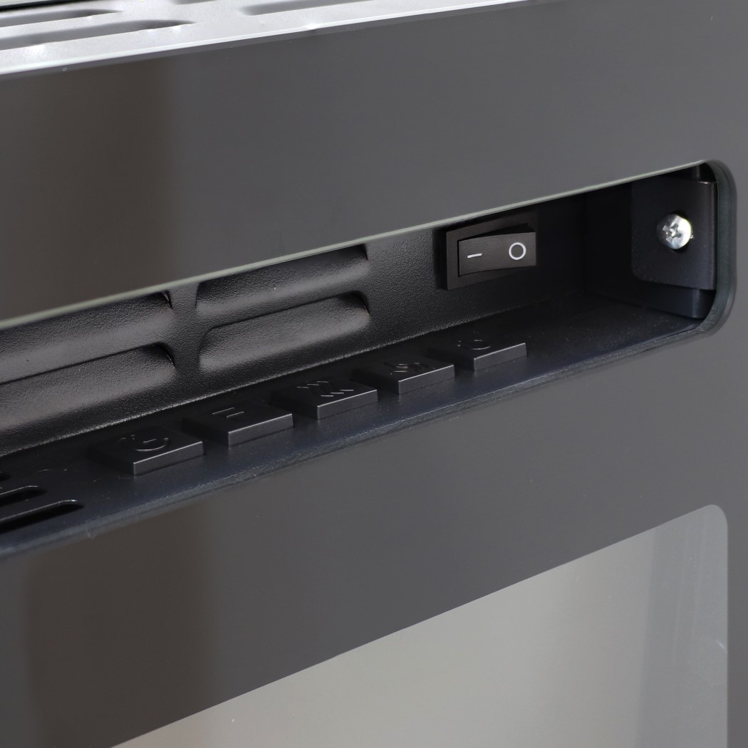 Sunnydaze 40 Inch Black Indoor Wall-Mounted or Recessed Electric Fireplace