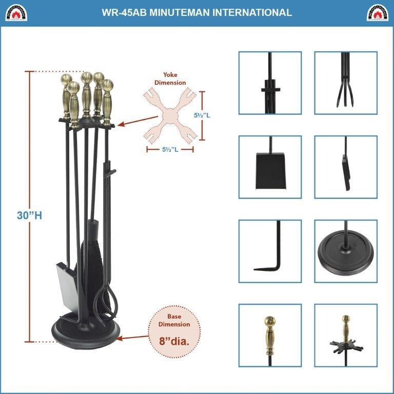 Minuteman Chelmsford Fireplace Tool Set