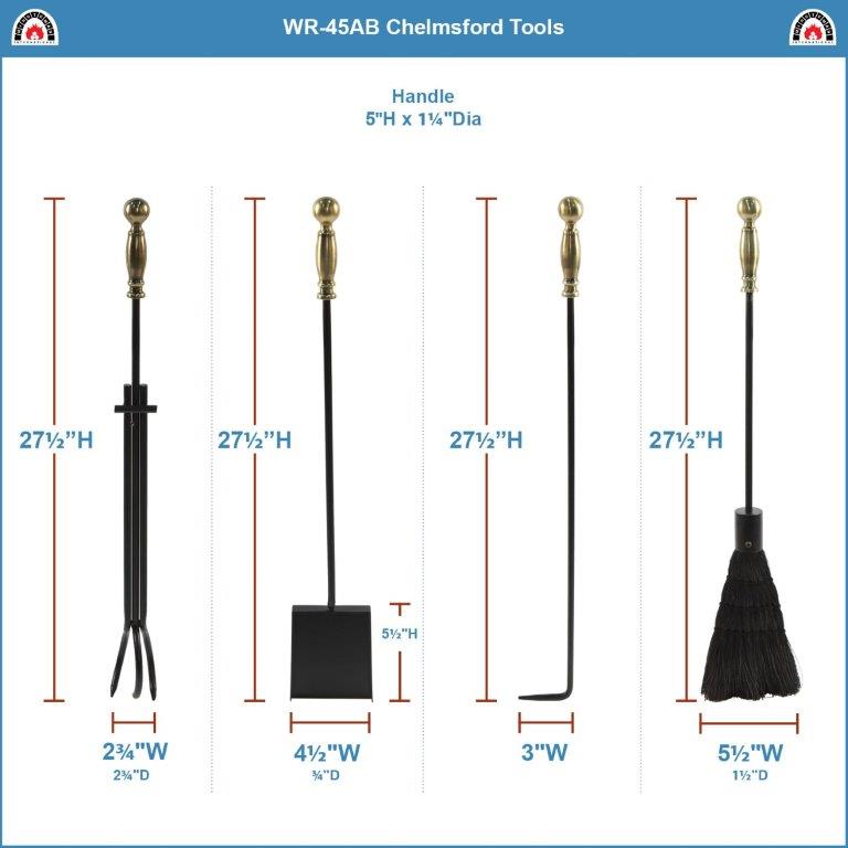Minuteman Chelmsford Fireplace Tool Set