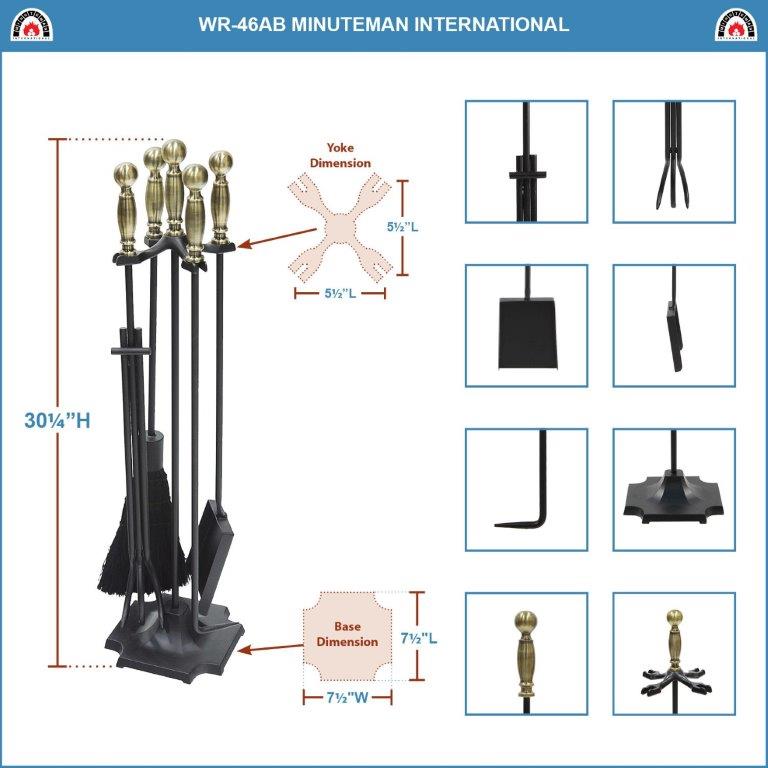 Minuteman Carlisle Fireplace Tool Set