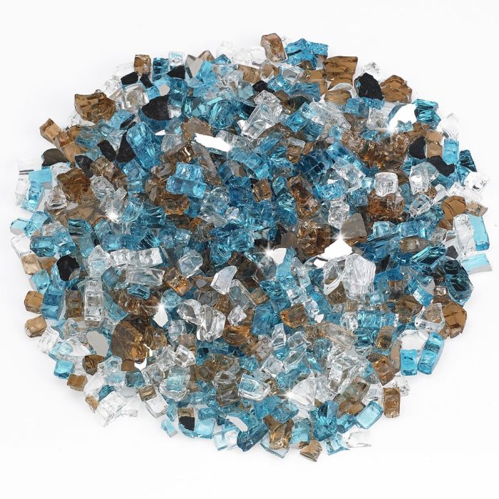 American Fireglass 1/4 Inch Reflective Fire Glass - 10 lb. Jar