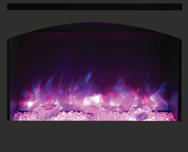 Amantii Arch Steel Surround for ZECL-31-3228-STL Electric Fireplaces