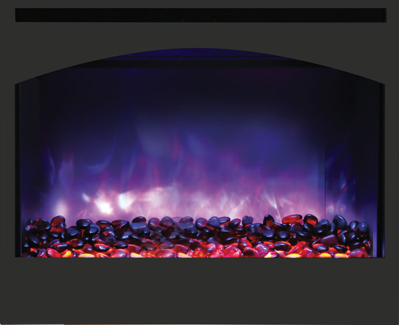 Amantii Arch Steel Surround for ZECL-31-3228-STL Electric Fireplaces