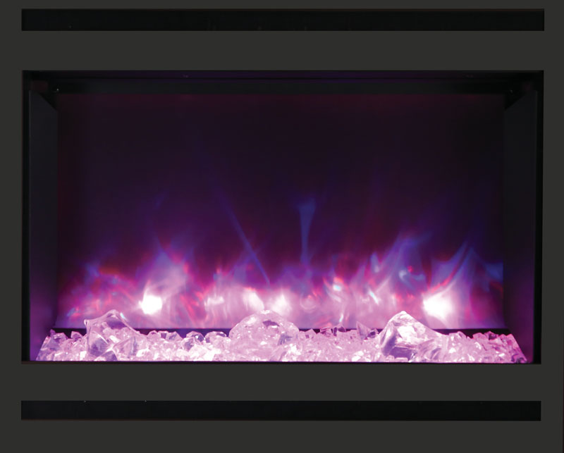 Amantii Square Steel Surround for ZECL-31-3228-STL Electric Fireplaces