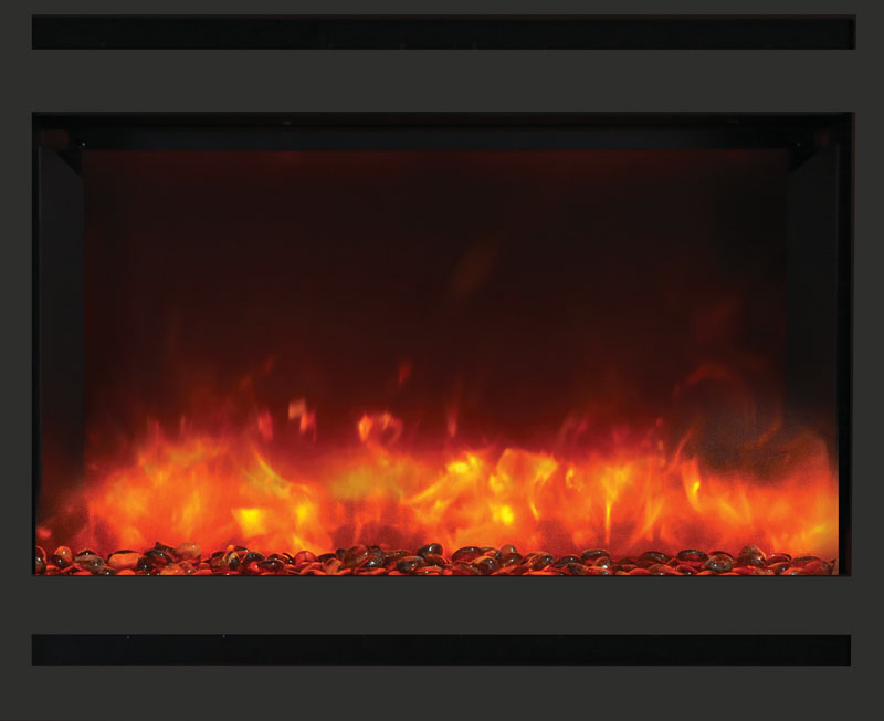 Amantii Square Steel Surround for ZECL-31-3228-STL Electric Fireplaces