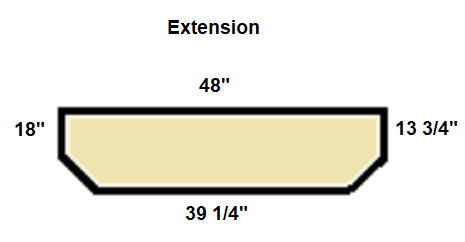American Panel 18 x 48 Original Edge Type 2 Hearth Extension