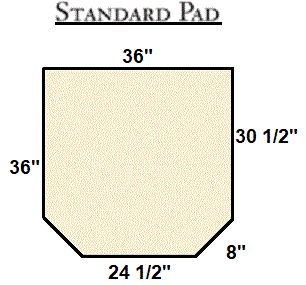 American Panel Hearth Classic 36 x 36 Classic Edge Type 2 Hearth Board