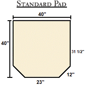 American Panel Hearth Classic 40 x 40 Classic Edge Type 2 Hearth Board