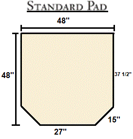 American Panel Hearth Classic 48 x 48 Classic Edge Type 2 Hearth Board