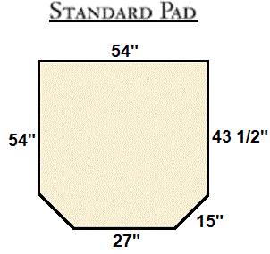 American Panel 54 x 54 White Sand Colonial Edge Type 2 Hearth Board