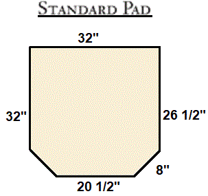 American Panel 32 x 32 Asian Slate Colonial Edge Type 2 Hearth Board