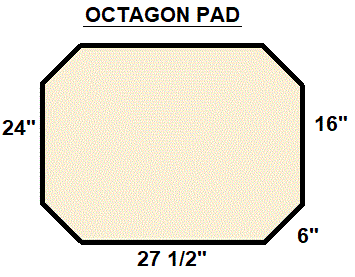 American Panel 24 x 36 Original Edge Type 2 Octagonal Hearth Board