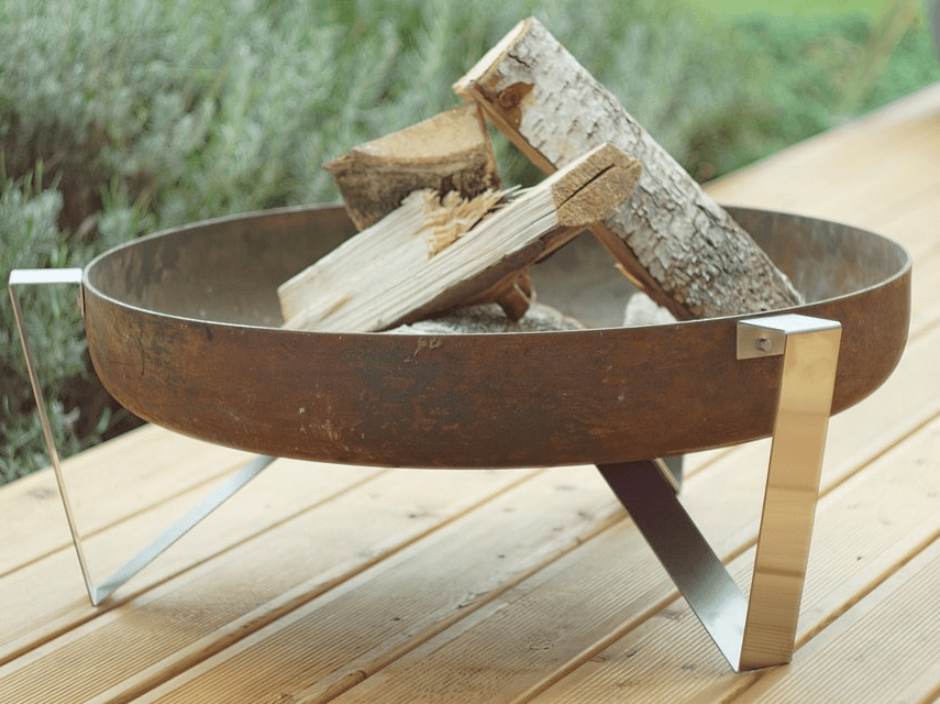 Curonian Deco 24 4/5 Inch Agila Steel Wood Burning Fire Pit