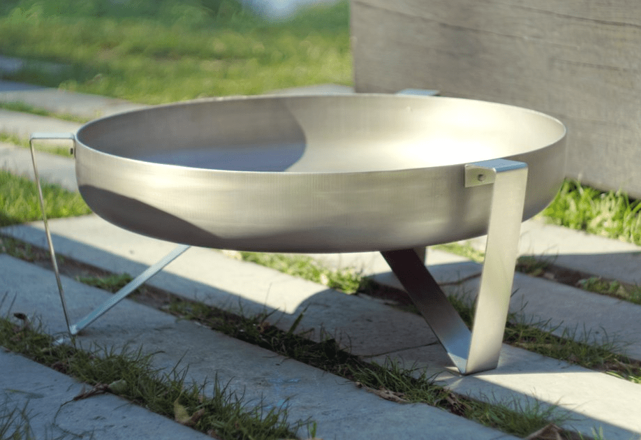 Curonian Deco 24 4/5 Inch Agila Stainless Steel Wood Burning Fire Pit