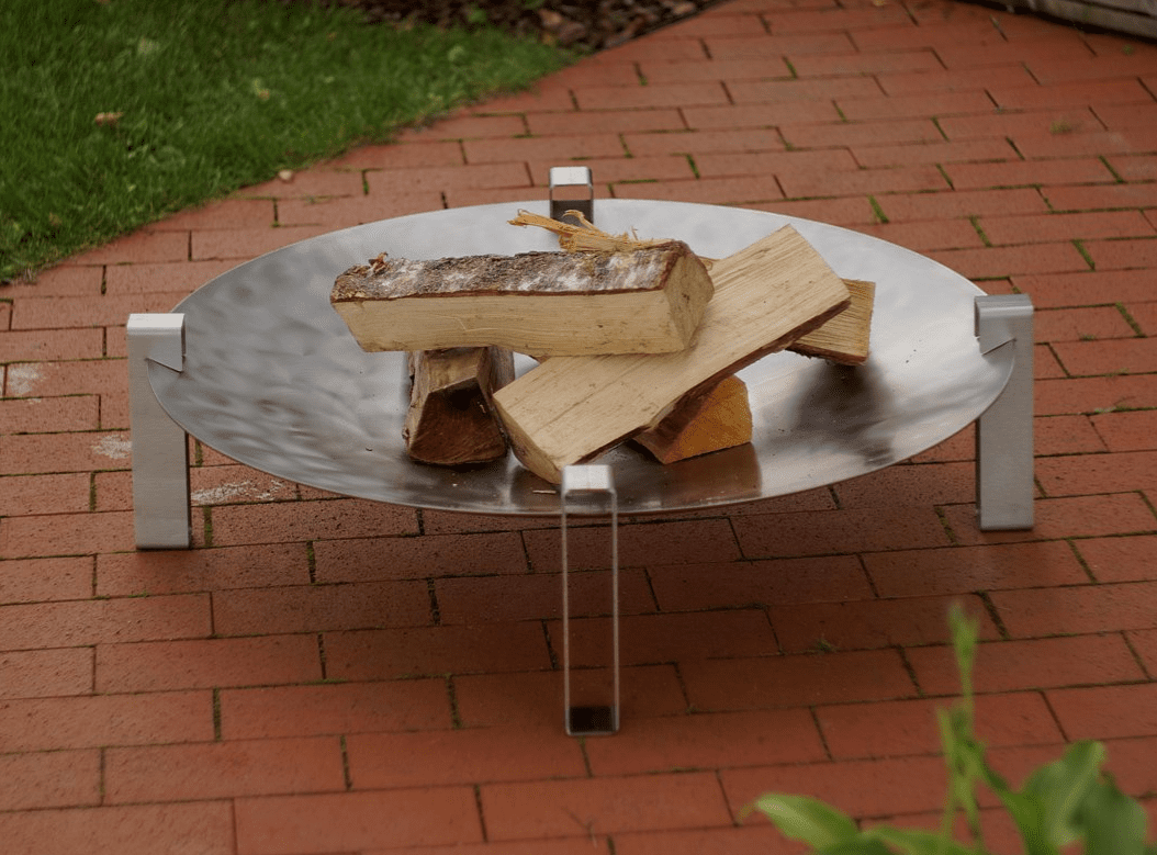 Curonian Deco 31 1/2 Inch Alna Stainless Steel Wood Burning Fire Pit