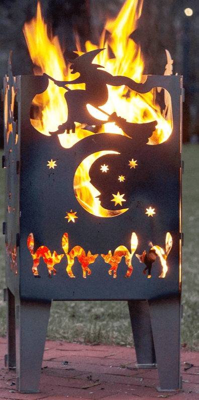 Curonian Deco 14 3/5 Inch Witch Carbon Steel Wood Burning Fire Pit
