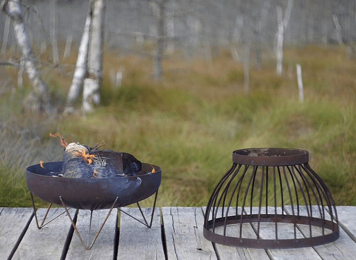 Curonian Deco 17 7/10 Inch Nida Carbon Steel Wood Burning Fire Pit