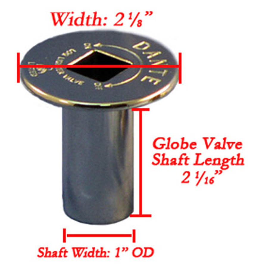 Dante Plain (Unpainted) Gas Valve Floor Plate - Globe Valve