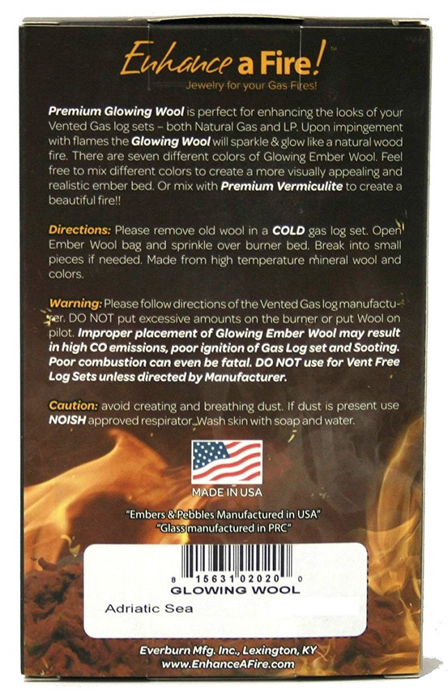 Enhance A Fire Gas Fireplace Glowing Wool