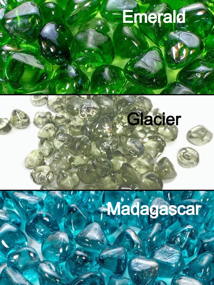 Enhance A Fire Large Iridescent Diamond Fire Glass - 5 Pounds