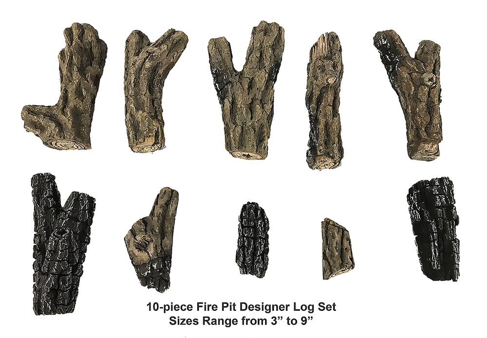 Enhance A Fire Designer Bark Gas Fire Pit Log Set