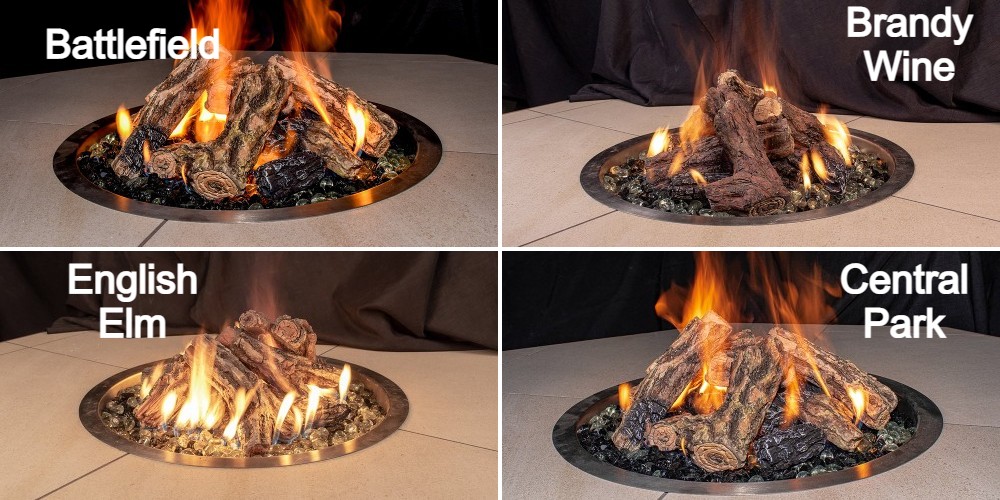Enhance A Fire Designer Bark Gas Fire Pit Log Set